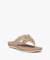 Sandales femme à entre-doigts ajouré couvert de strass